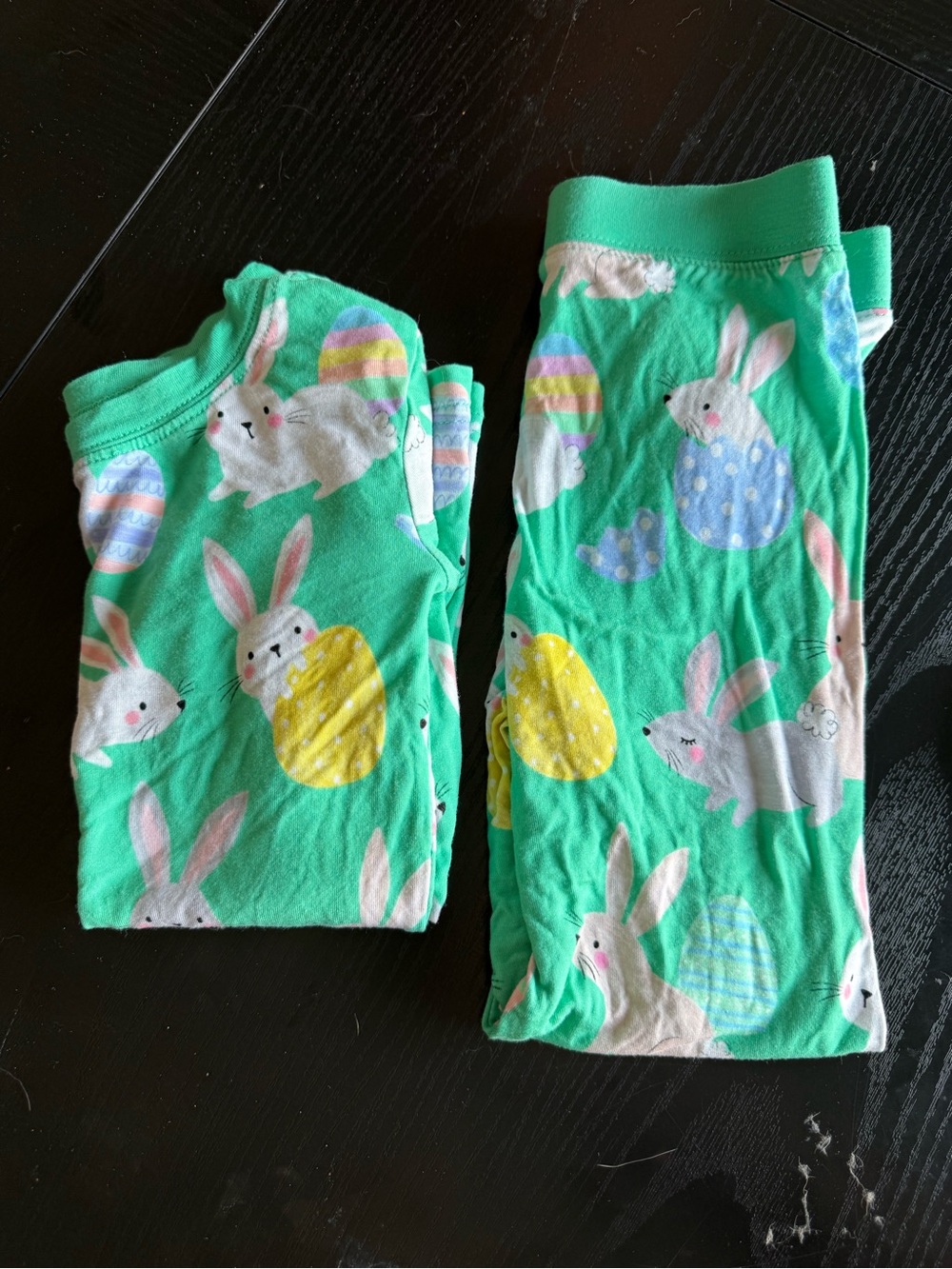 Little Sleepies Green Bunny & Easter Egg Pajama Set